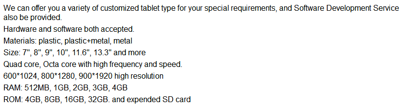 RK3126 Tablet 10 Inch Android OEM ODM