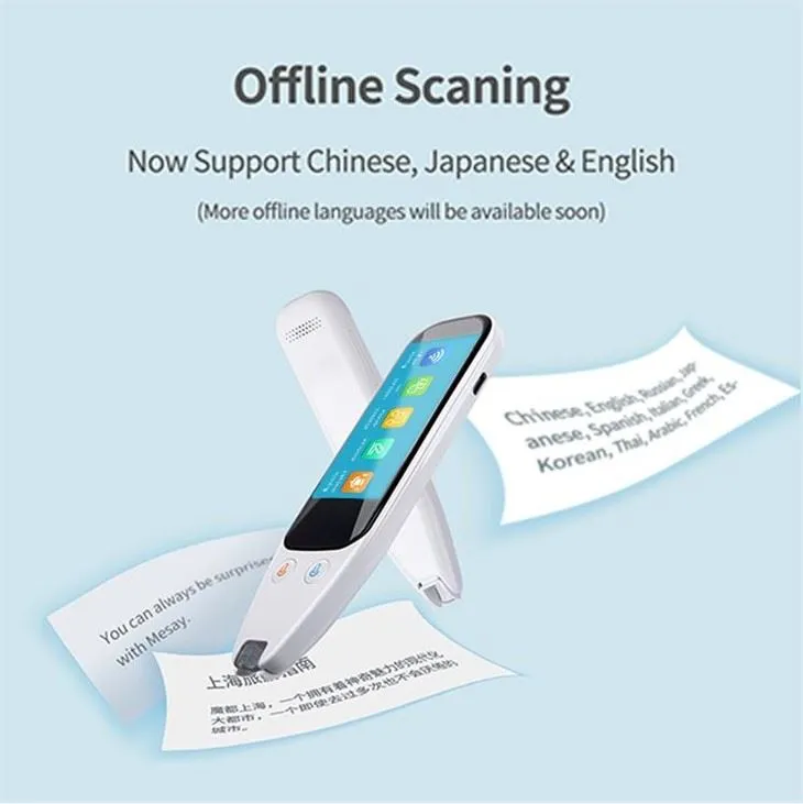 Nešiojamas išmanusis rašiklis 112 kalbų vertimui